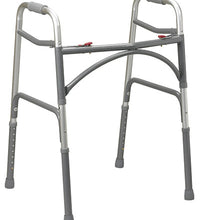 Folding 2-button walker, oversize bariatric, no wheels, 1 each