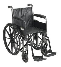 Drive, Silver Sport 2 Wheelchair, Detachable Full Arms, Swing away Footrests, 18" Seat