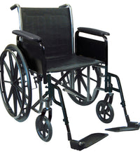 18" wheelchair with removable desk armrest, swing away footrest