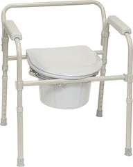 Three-in-One Folding Commode with Full Seat, Case of 4