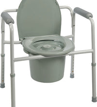 Three-in-One Steel Commode with Plastic Armrests, Case of 4