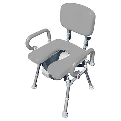 UltraCommode Foldable Commode Chair, Gray