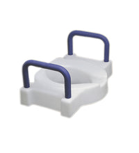 Elevated toilet seat with arms, extra wide