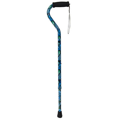 Drive, Foam Grip Offset Handle Walking Cane, Swirl