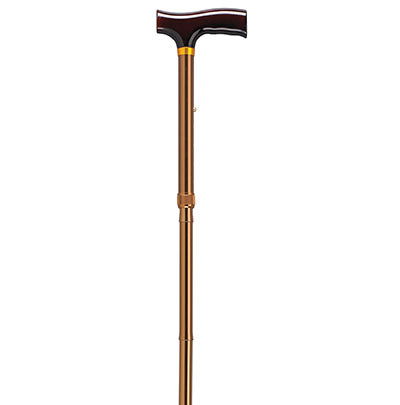 Drive, Lightweight Adjustable Folding Cane with T Handle, Bronze