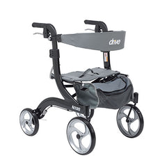 Drive, Nitro Euro Style Rollator Rolling Walker, Hemi Height, Black