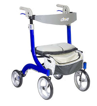 Drive, Nitro DLX Euro Style Rollator Rolling Walker, Sleek Blue