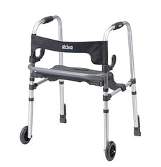 Drive, Clever Lite LS Walker Rollator with Seat and Push Down Brakes