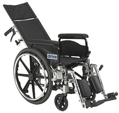 Drive, Viper Plus GT Full Reclining Wheelchair, Detachable Full Arms, 18