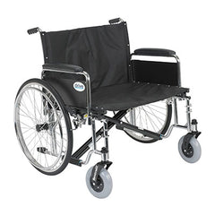 Drive, Sentra EC Heavy Duty Extra Wide Wheelchair, Detachable Full Arms, 28