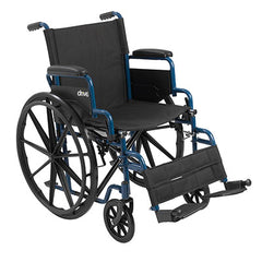 Drive, Blue Streak Wheelchair with Flip Back Desk Arms, Swing Away Footrests, 20