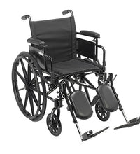 Drive, Cruiser X4 Lightweight Dual Axle Wheelchair with Adjustable Detachable Arms, Desk Arms, Elevating Leg Rests, 18" Seat