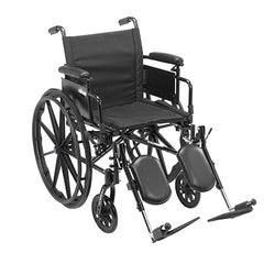 Drive, Cruiser X4 Lightweight Dual Axle Wheelchair with Adjustable Detachable Arms, Desk Arms, Elevating Leg Rests, 18