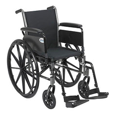 Drive, Cruiser III Light Weight Wheelchair with Flip Back Removable Arms, Full Arms, Swing away Footrests, 16