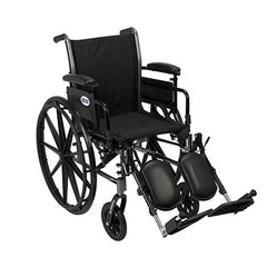 Drive, Cruiser III Light Weight Wheelchair with Flip Back Removable Arms, Adjustable Height Desk Arms, Elevating Leg Rests, 16