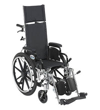 Drive, Viper Plus Light Weight Reclining Wheelchair with Elevating Leg Rests and Flip Back Detachable Arms, 12" Seat