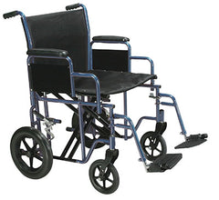 Drive, Bariatric Heavy Duty Transport Wheelchair with Swing Away Footrest, 22