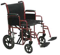 Drive, Bariatric Heavy Duty Transport Wheelchair with Swing Away Footrest, 22