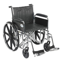 Drive, Sentra EC Heavy Duty Wheelchair, Detachable Full Arms, Swing away Footrests, 20