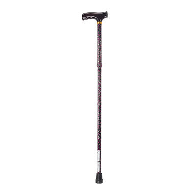 Drive, Lightweight Adjustable Folding Cane with T Handle, Black Floral