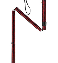 Drive, Adjustable Lightweight Folding Cane with Gel Hand Grip, Red Crackle