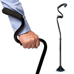 StrongArm Comfort Cane, Black, Each