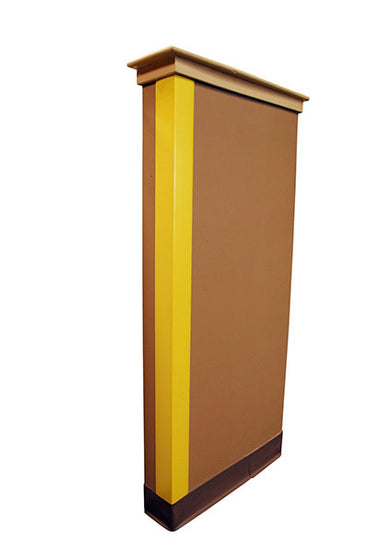 Corner Guard, Yellow w/AD, 1" x 1" x 48", Case of 20