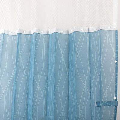 Disposable Privacy Curtains, Glacier Pattern, Case of 24