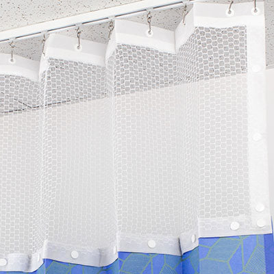 Snap Mesh Privacy Curtain Heading, 18" (for 8'5" Ceiling)