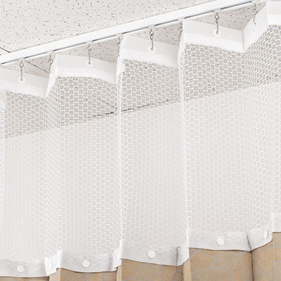 Snap Mesh Privacy Curtain Heading, 30" (for 9'6" Ceiling)