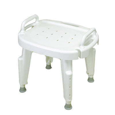 Adjustable shower seat with arms , no back