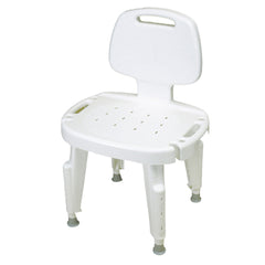 Adjustable shower seat with back , no arms