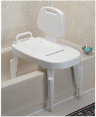 Shower transfer bench, adjustable