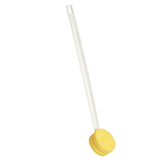 Back scrubber, straight handle, rotating arm, 3.75 inch round sponge