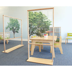 Acrylic Partitions, Floor Standing Acrylic Partition, 48W
