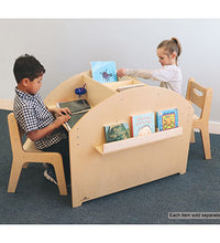 Two Student Adjustable Library Desk