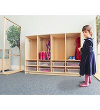 Toddler 8 Section Coat Locker With Trays