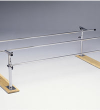 Parallel Bars, wood base, folding, height and width adjustable, 10' L x 16" - 24" W x 22" - 36" H