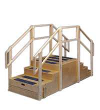 Training stairs, straight, 8 steps with platform, 96" L x 36" W x 60" H