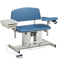 Clinton, Power Series Phlebotomy Bariatric Chair, Padded Flip Arm, Drawer