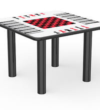 Table, Round Vinyl-Edge, Game Top, Steel-Legs, 48"