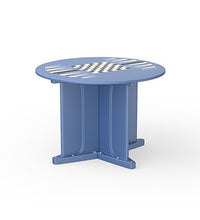 Endurance Table 42" Round X-Base Flame Retardant Game Top, Blue Grey