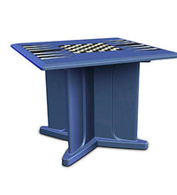 Endurance Table 48" Round X-Base Flame Retardant Game Top, Blue Grey