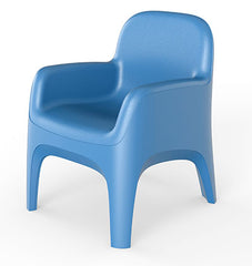 Standard Chair, Razorback Stackable Chair, Slate Blue
