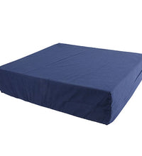 Wheelchair cushion with removable cover, foam, 16"x18"x2" navy color