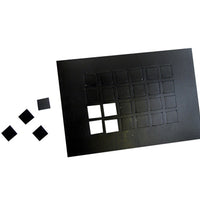 Dycem non-slip self-adhesive squares, 1/2" each, 24/sheet, black