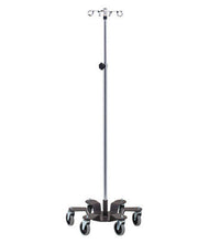 Clinton, 4-Hook IV Pole, Heavy Base Infusion Pump Stand, 6-Leg