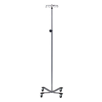 Clinton, 4-Hook IV Pole, Heavy Base