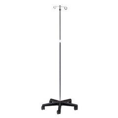 Clinton, Economy 2-Hook IV Pole, Nylon base, 5-Leg