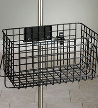 Clinton, IV Pole Accessory, Heavy Duty Wire Basket, Stainless Steel, 14" x 8.5" x 8"